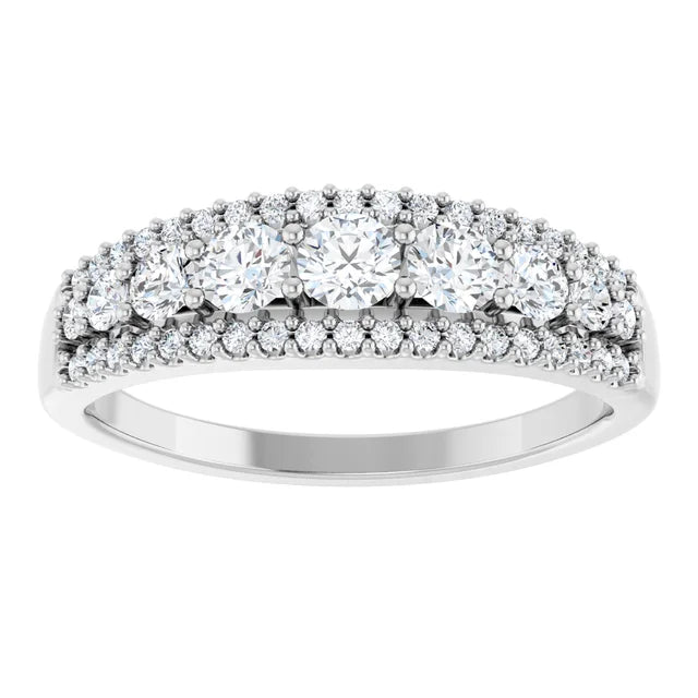 Natural Diamond Graduated Anniversary Band