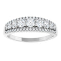 Natural Diamond Graduated Anniversary Band