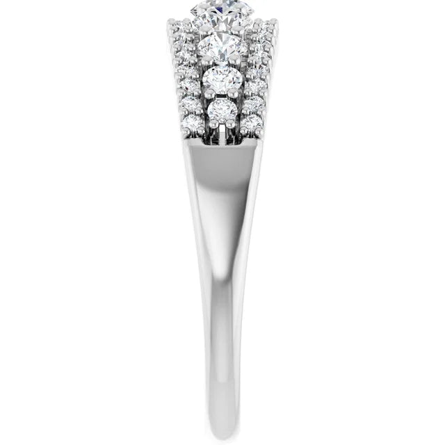 Natural Diamond Graduated Anniversary Band