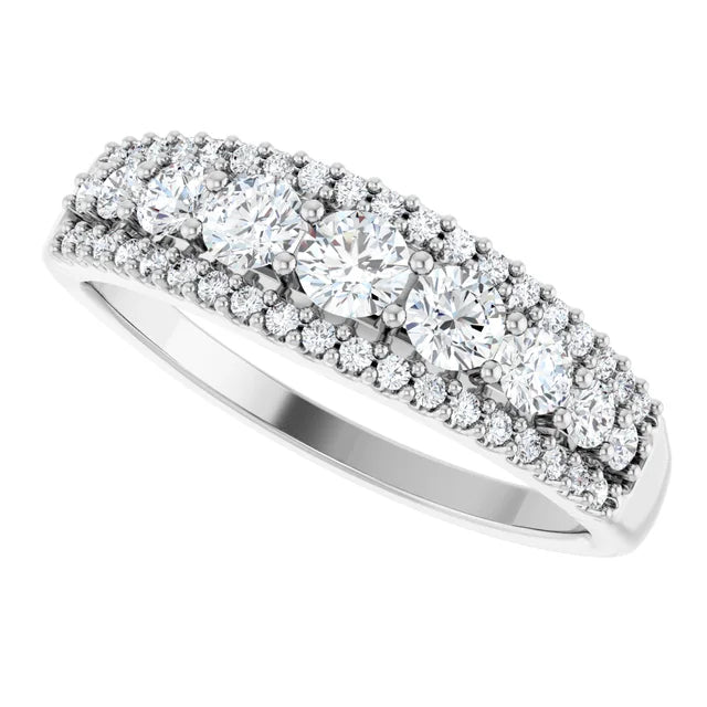 Natural Diamond Graduated Anniversary Band