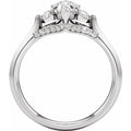 14K White Gold 1 1/2 CTW Lab-Grown Diamond Three-Stone Engagement Ring
