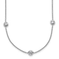 Herco 18K White Gold Diamond Stations 18 inch Necklace