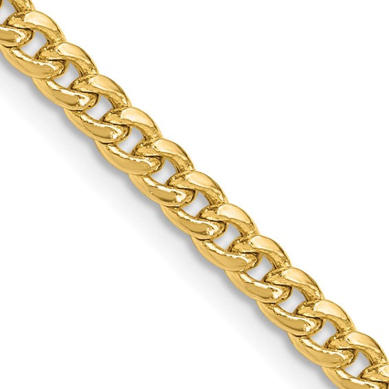 Leslie's 14k 3.5mm Solid Miami Cuban Chain