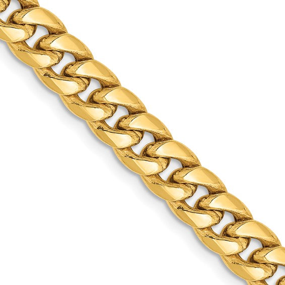 Leslie's 14k 6mm Semi-Solid Miami Cuban Chain