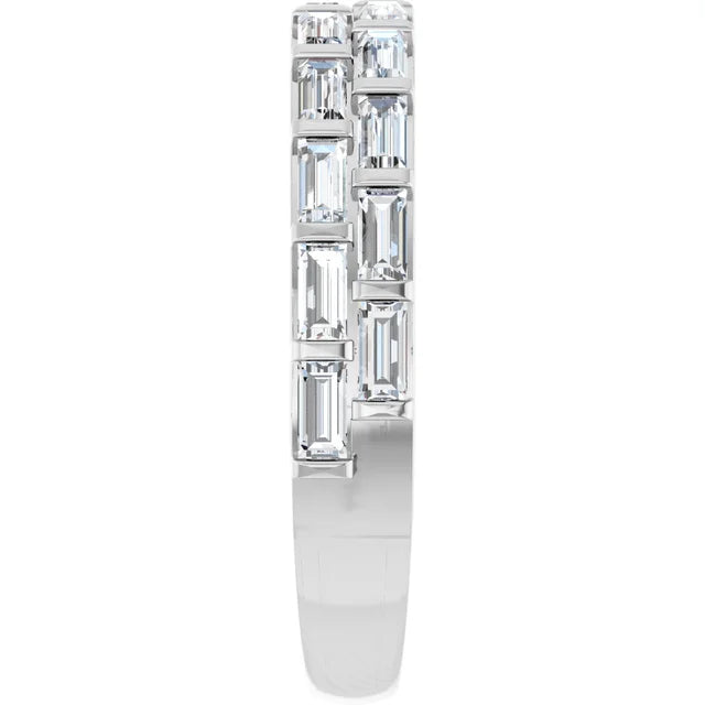 Natural Diamond Double Row Anniversary Band