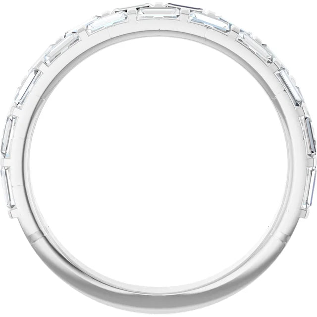 Natural Diamond Double Row Anniversary Band