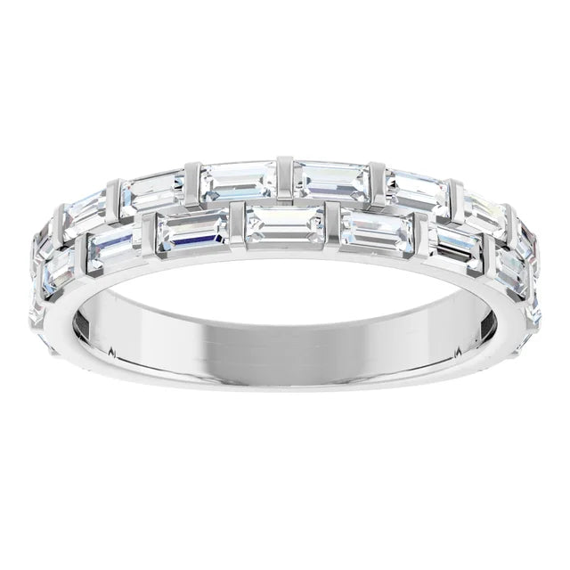 Natural Diamond Double Row Anniversary Band