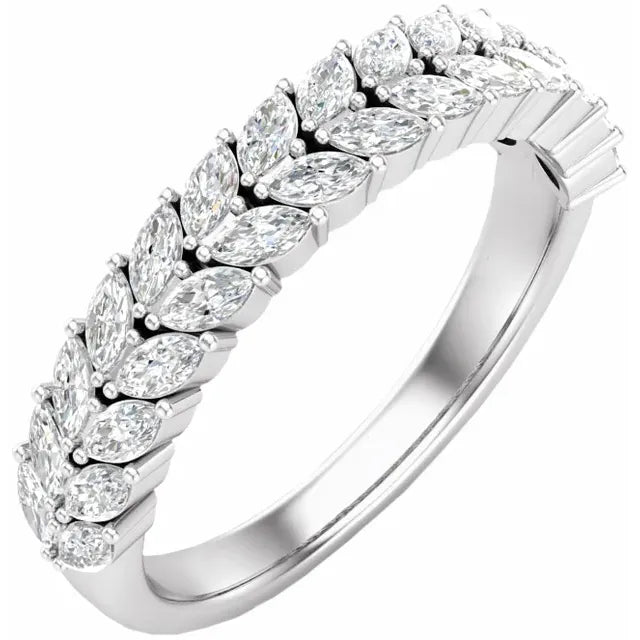 Lab-Grown Diamond Double Row Anniversary Band