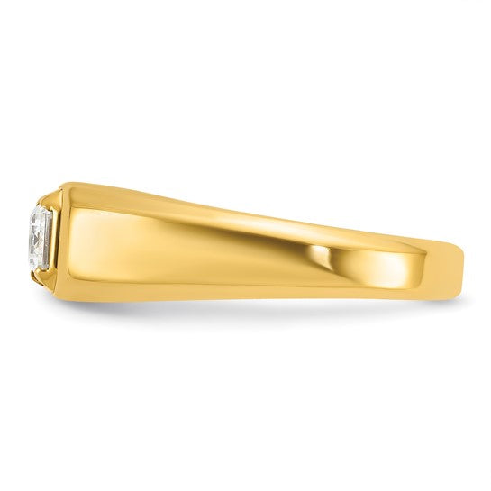 IBGoodman 14k 1 carat Lab Grown Diamond VS/SI+ G+ Emerald Complete Polished Men's Ring