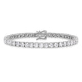 14k White Gold 10 carat Lab Grown Diamond VS/SI+ G+ Complete Round Tennis Bracelet