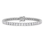 14k White Gold 10 carat Lab Grown Diamond VS/SI+ G+ Complete Round Tennis Bracelet