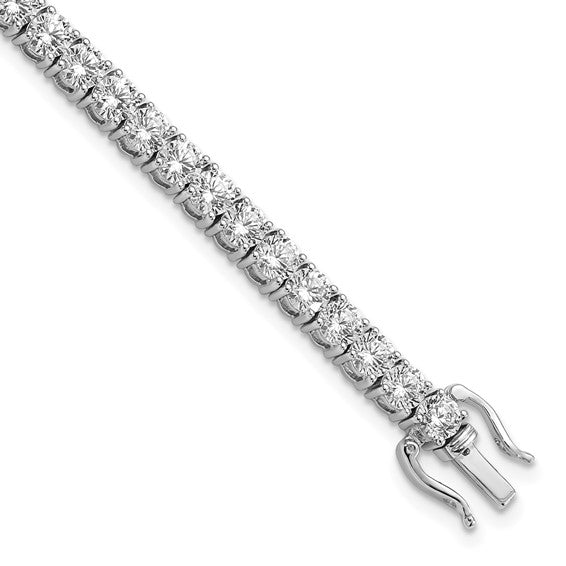 14k White Gold 10 carat Lab Grown Diamond VS/SI+ G+ Complete Round Tennis Bracelet