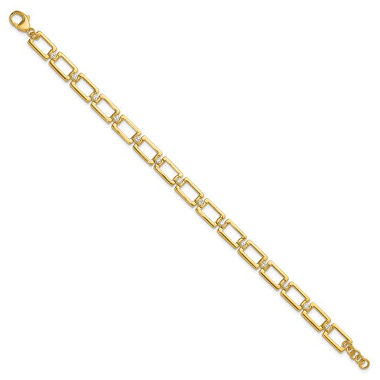 True Origin 14K Yellow Gold 1/2 carat Lab Grown Diamond VS+ F+ 7 in Complete Link Bracelet