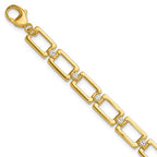 True Origin 14K Yellow Gold 1/2 carat Lab Grown Diamond VS+ F+ 7 in Complete Link Bracelet