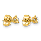 14k 1/2 carat Certified Lab Grown Diamond VS/SI+ G+ Round Complete Three Prong Stud Earrings