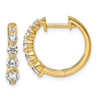 True Origin 14K Yellow Gold 1 carat Lab Grown Diamond VS+ F+ Hinged Hoop Complete Earrings