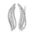 14k White Gold 1/4 carat Lab Grown Diamond VS/SI+ G+ Complete Ear Climber
