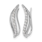 14k White Gold 1/4 carat Lab Grown Diamond VS/SI+ G+ Complete Ear Climber