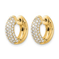 14K Yellow Gold Lab Grown Diamond VS/SI+ G+ Hinged Hoop Earrings