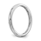 14k White Gold Polished Size 7 Bezel-set 1/10 carat Diamond Complete Eternity Band