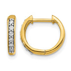 14k 1/8 carat Diamond Hinged Hoop Earrings