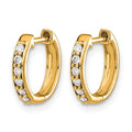 14k 1/8 carat Diamond Hinged Hoop Earrings