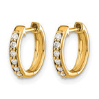 14k 1/8 carat Diamond Hinged Hoop Earrings