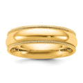 Half Round Milgrain Comfort Fit Band