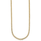 14k 5 carat Lab Grown Diamond VS/SI+ G+ 16 inch with a 2 inch extension Graduated Bezel Set Tennis Necklace