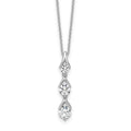 True Origin 14K White Gold 1 carat Lab Grown Diamond VS+ F+ 18 in Complete Pendant Necklace