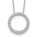 True Origin 14K White Gold 1 carat Lab Grown Diamond VS+ F+ Complete 18 in Eternity Pendant Necklace