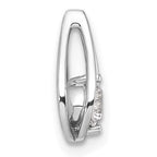 14k White Gold 1/4 carat Lab Grown Diamond VS/SI+ G+ Complete Teardrop Chain Slide Pendan