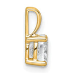 14k 1 carat Certified Lab Grown Diamond VS+ F+ Oval Complete Four Prong Pendant