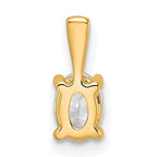 14k 1 carat Certified Lab Grown Diamond VS+ F+ Oval Complete Four Prong Pendant