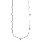 14k White Gold 1 3/4 carat Lab Grown Diamond VS/SI+ G+ Eleven Station 18 inch Necklace