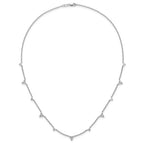 14k White Gold 1 3/4 carat Lab Grown Diamond VS/SI+ G+ Eleven Station 18 inch Necklace