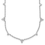 14k White Gold 1 3/4 carat Lab Grown Diamond VS/SI+ G+ Eleven Station 18 inch Necklace