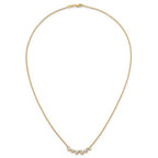 True Origin 14K Yellow Gold 3/8 carat Lab Grown Diamond VS+ F+ 18 in Complete Fashion Bar Necklace