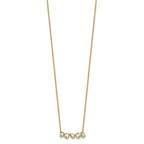 True Origin 14K Yellow Gold 5/8 carat Lab Grown Diamond VS+ F+ 18 in Complete Fashion Bar Necklace