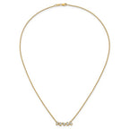 True Origin 14K Yellow Gold 5/8 carat Lab Grown Diamond VS+ F+ 18 in Complete Fashion Bar Necklace