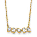 True Origin 14K Yellow Gold 5/8 carat Lab Grown Diamond VS+ F+ 18 in Complete Fashion Bar Necklace
