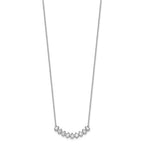 True Origin 14K White Gold 1 carat Lab Grown Diamond VS+ F+ 18 in Complete Fashion Bar Necklace