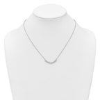 True Origin 14K White Gold 1 carat Lab Grown Diamond VS+ F+ 18 in Complete Fashion Bar Necklace