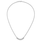 True Origin 14K White Gold 1 carat Lab Grown Diamond VS+ F+ 18 in Complete Fashion Bar Necklace