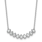 True Origin 14K White Gold 1 carat Lab Grown Diamond VS+ F+ 18 in Complete Fashion Bar Necklace