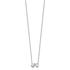 True Origin 14K White Gold 1 1/2 carat Lab Grown Diamond VS+ F+ 18 in Complete Two Stone Necklace