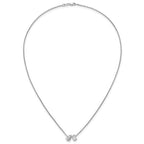 True Origin 14K White Gold 1 1/2 carat Lab Grown Diamond VS+ F+ 18 in Complete Two Stone Necklace