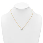 True Origin 14K Yellow Gold 1 3/4 carat Lab Grown Diamond VS+ F+ 18 in Complete Two Stone Necklace