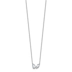 True Origin 14K White Gold 1 5/8 carat Lab Grown Diamond VS+ F+ 18 in Complete Two Stone Necklace