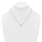 True Origin 14K White Gold 1 5/8 carat Lab Grown Diamond VS+ F+ 18 in Complete Two Stone Necklace